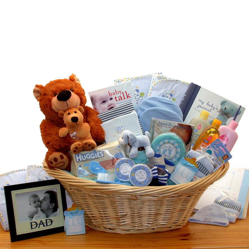 Deluxe-Welcome-Home-Precious-Baby-Basket'Blue