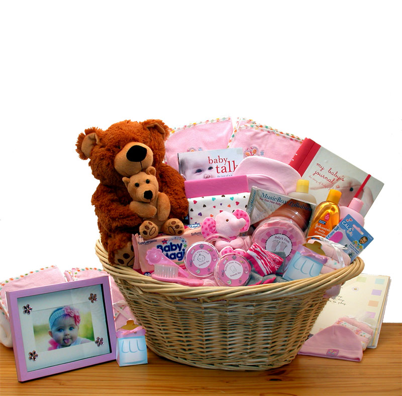 Deluxe-Welcome-Home-Precious-Baby-Basket'Pink