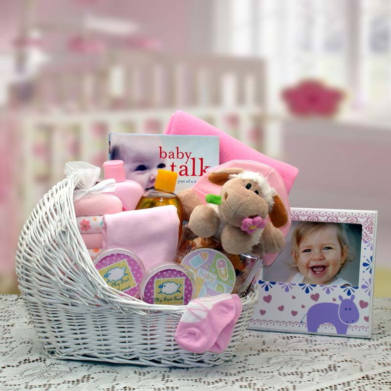 Welcome-Baby-Bassinet-New-Baby-Basket'Pink