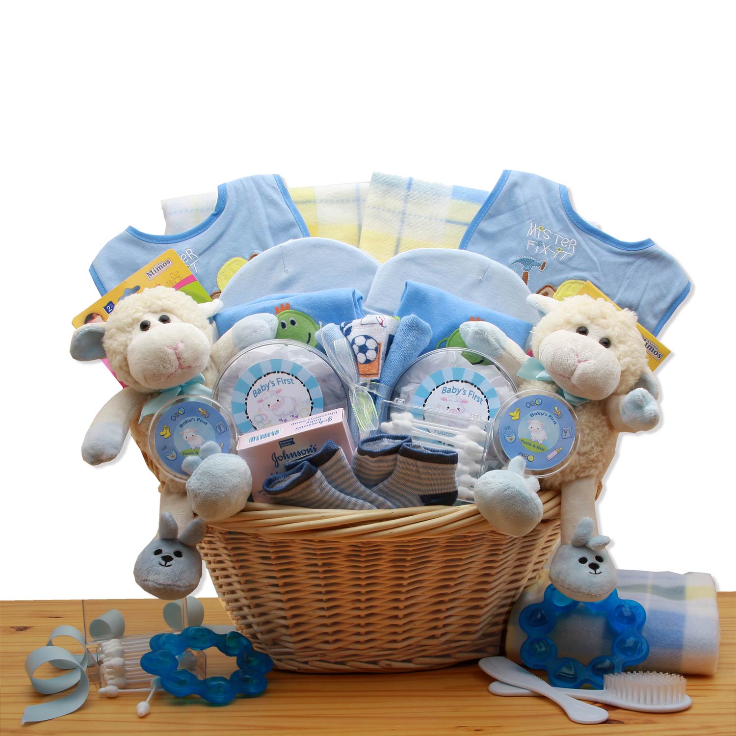 Double-Delight--Twins-New-Baby-Gift-Basket-'-Blue