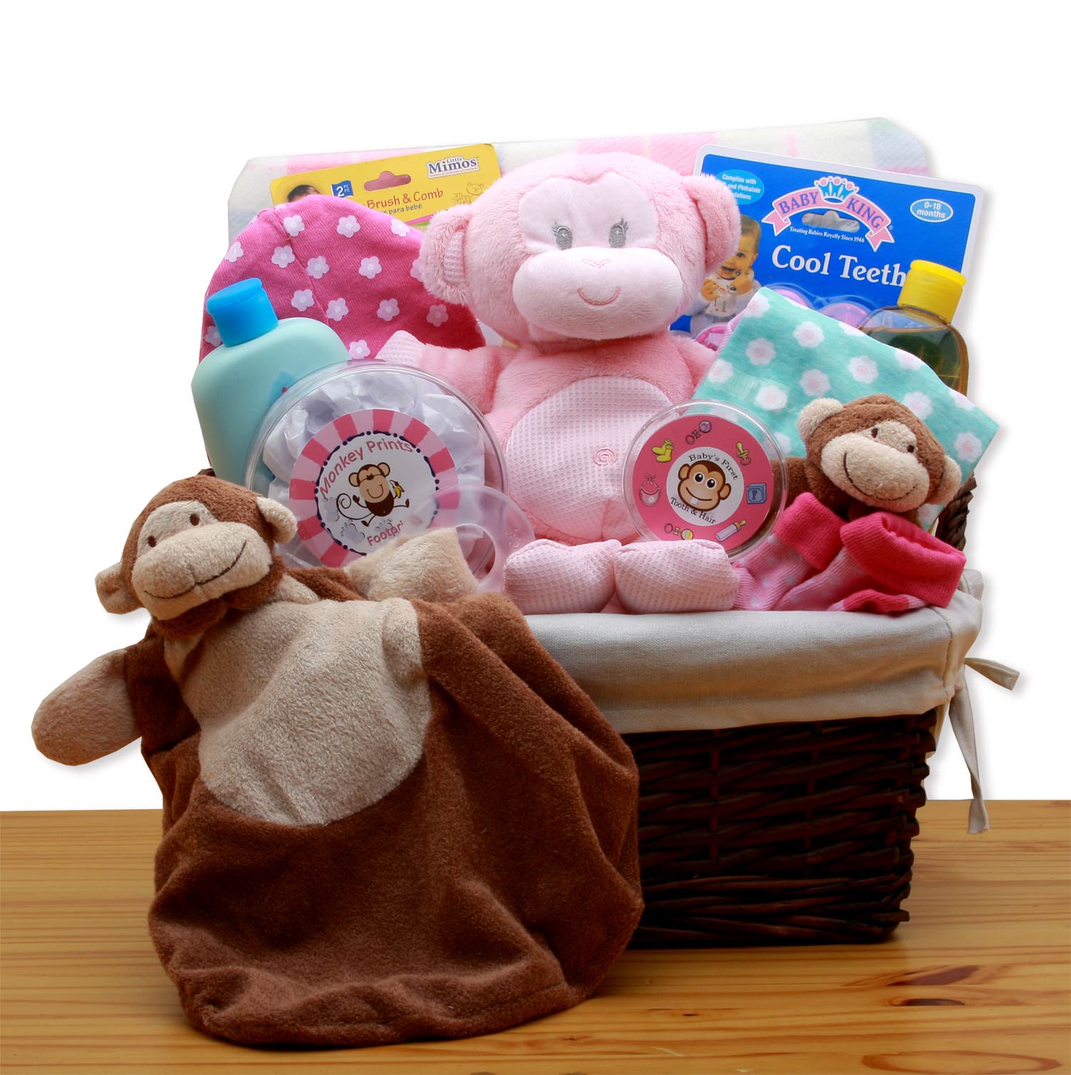 A-New-Little-Monkey-New-Baby-Gift-Basket-'-Pink
