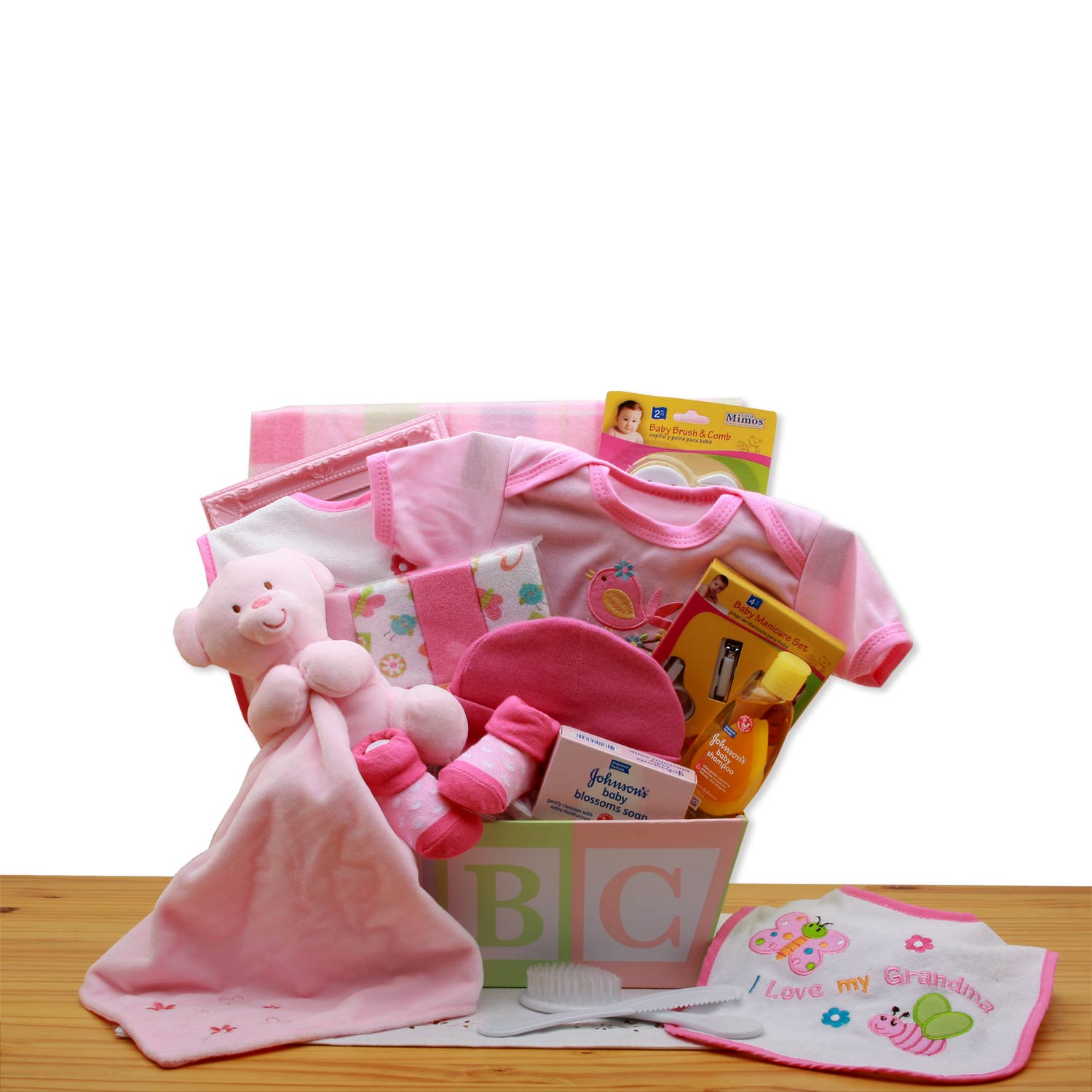 Easy-as-ABC-New-Baby-Gift-Basket-'-Pink