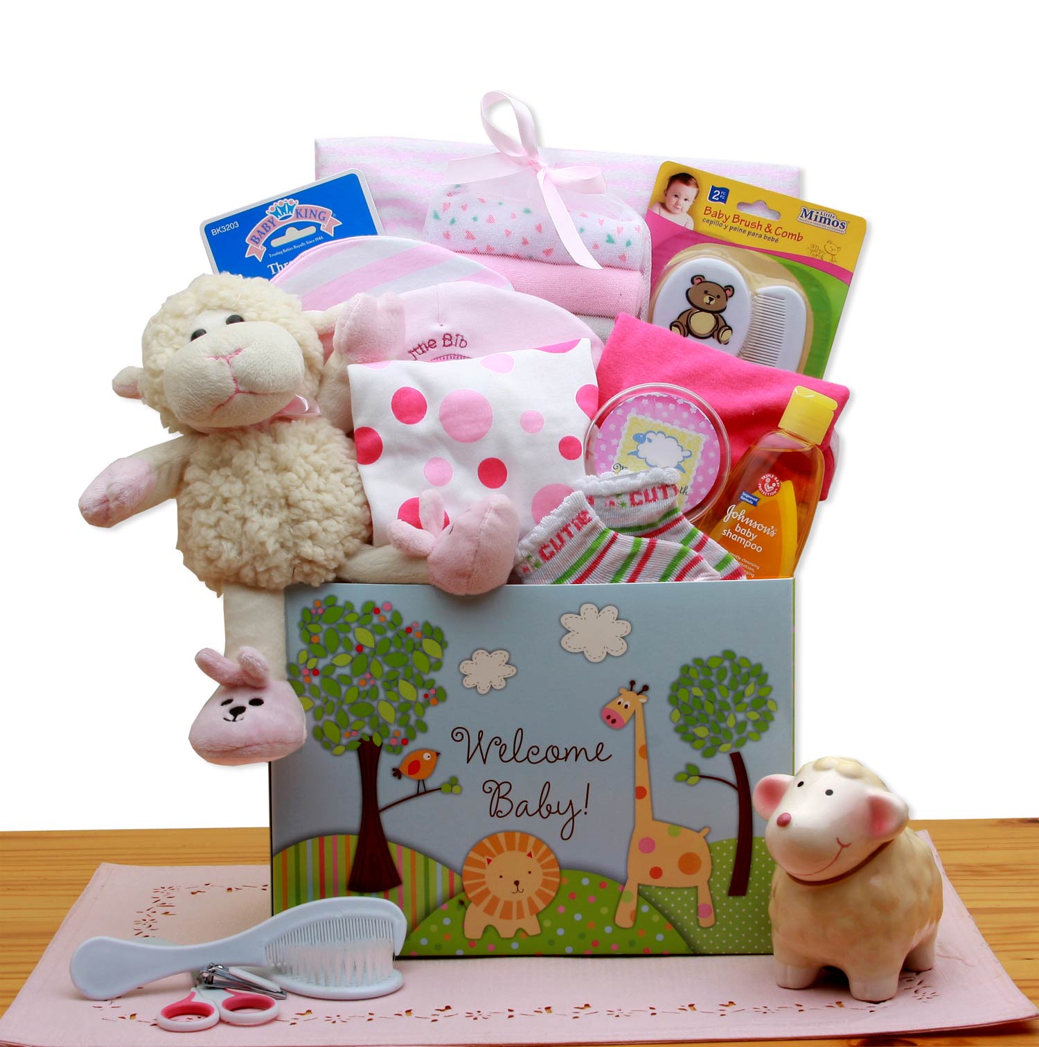 Welcome-New-Baby-Gift-Box-'-Pink