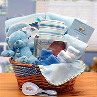 Simply-The-Baby-Basics-New-Baby-Gift-Basket'-Blue