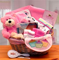 Simply-The-Baby-Basics-New-Baby-Gift-Basket-'Pink