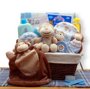 A-New-Little-Monkey-New-Baby-Gift-Basket-'-Blue